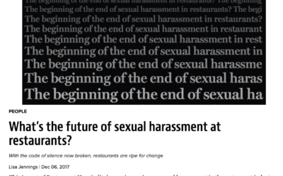 Aaron Colby Quoted in Restaurant Hospitality about Harassment in the Workplace