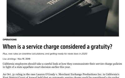 Aaron Colby Quoted in Restaurant Hospitality about Tips and Service Charges