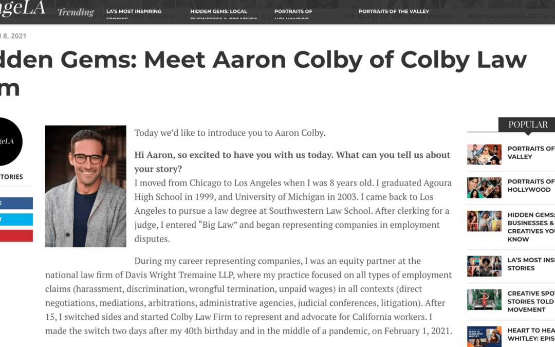 Colby Law Firm Featured in VoyageLA