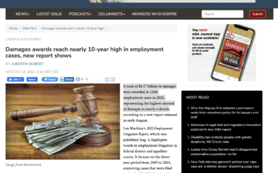 Damages Awards Reach Nearly 10-Year High In Employment Cases